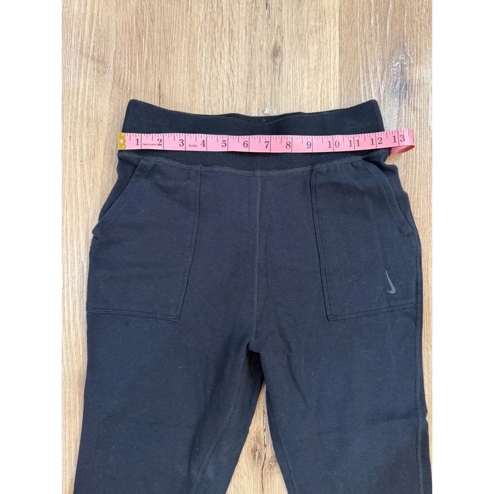 Nike Joggers Women XS Black Fleece Lined High Waist Slim Fit Sweatpants Swoosh‎